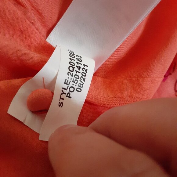 Vineyard Vines Women's Size L Coral Pink Helenium Floral Silk Blend Tunic Dress - Picture 9 of 13